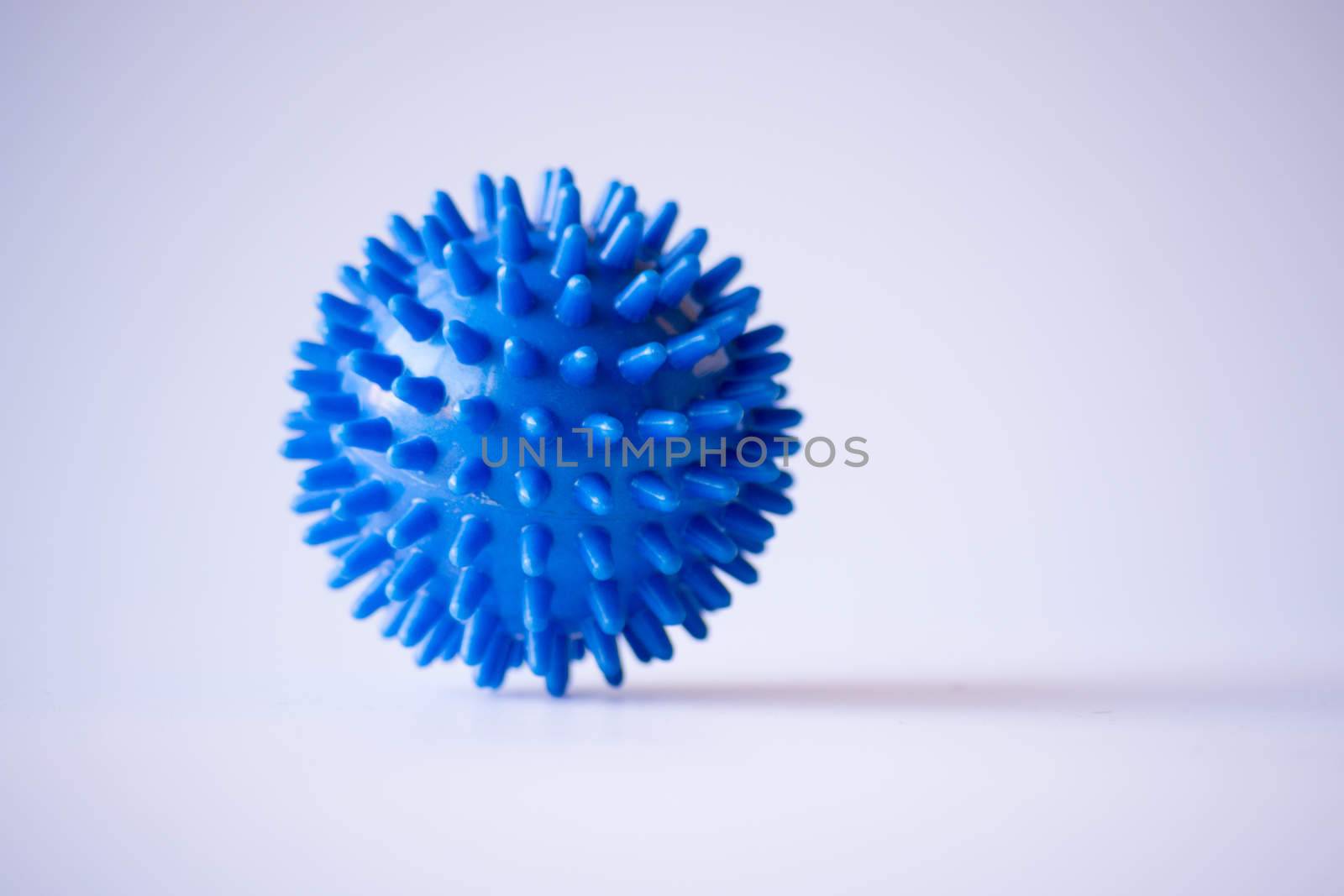 This spiky ball is to be rolled along your body to stimulate blood flow and muscle relaxation