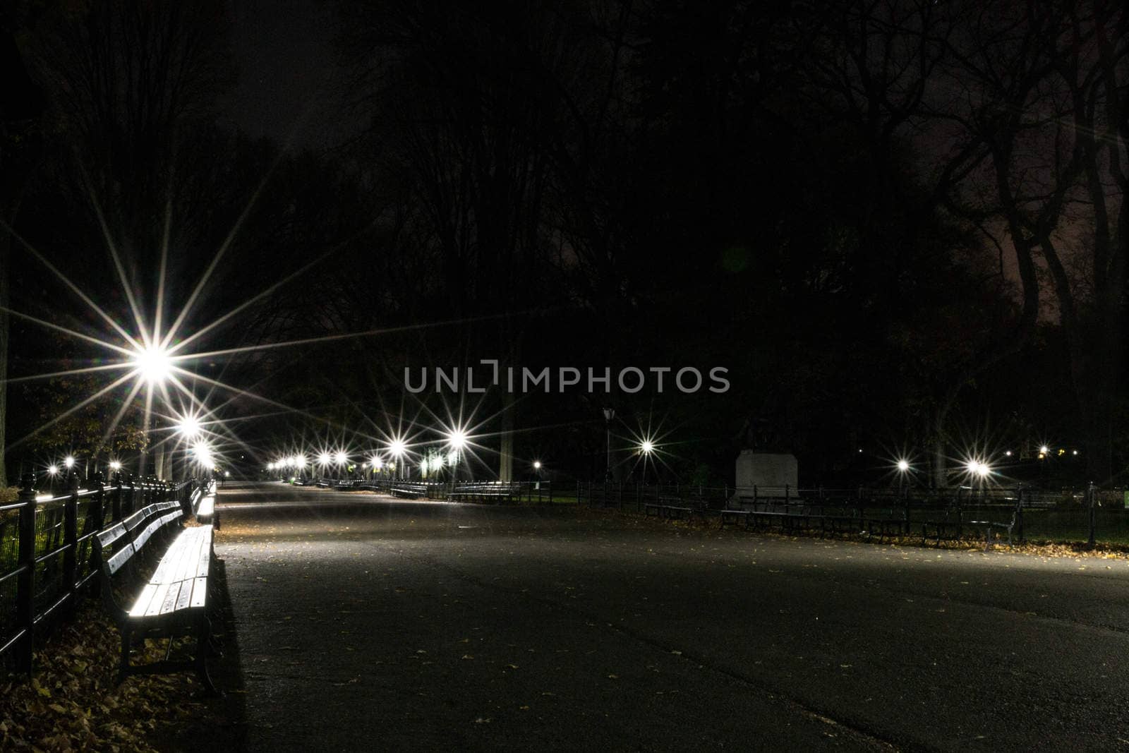 The Mall of Central park at night by rmbarricarte