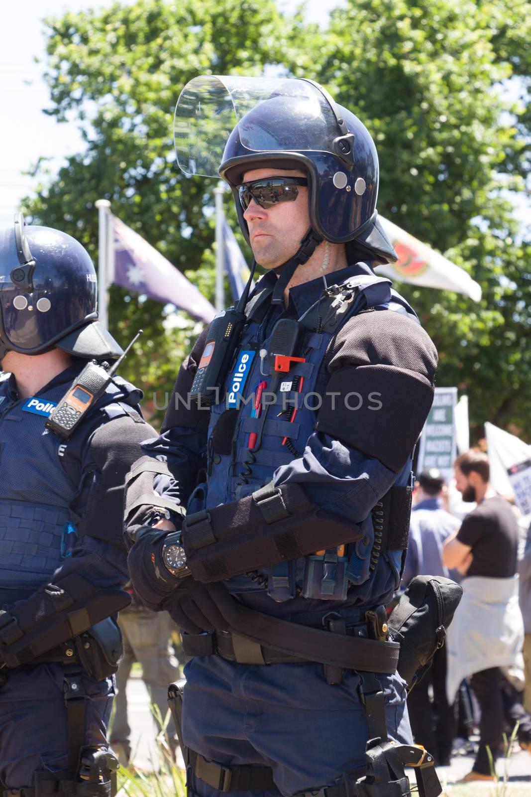 Anti Racism protesters clash with Reclaim Australia by davidhewison