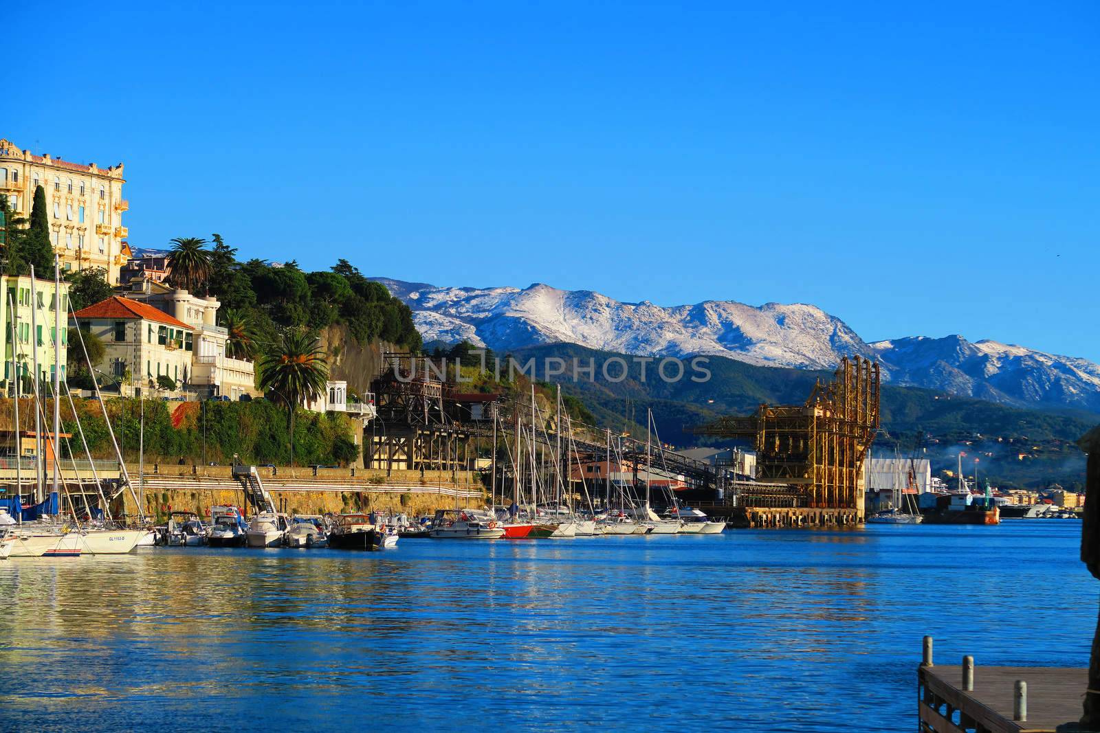 View of the port of Savona,Liguria,Italy by dav76