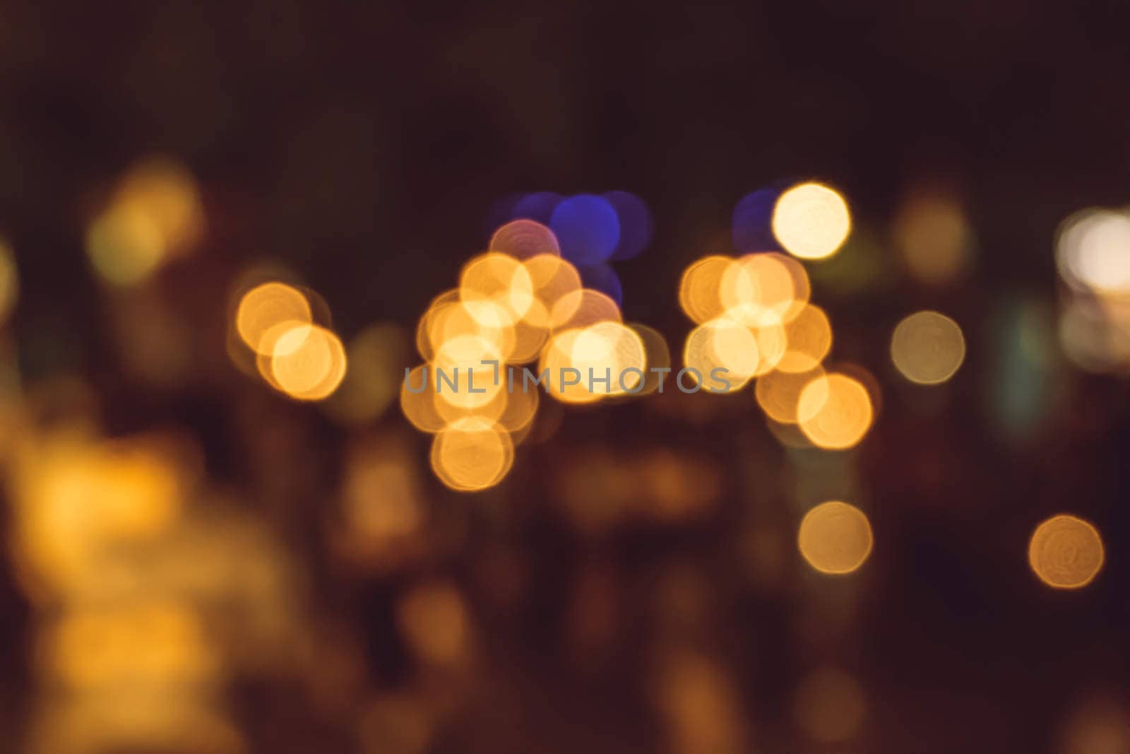 blurred city lights in the night, bokeh background, abstract background