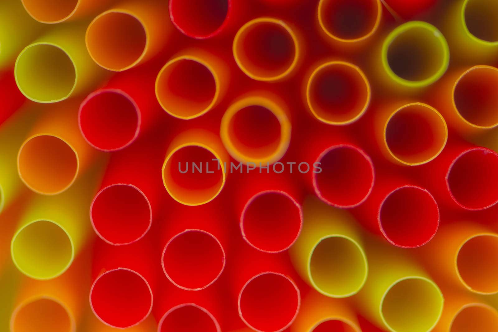 Collection colored drinking straws
 by Tofotografie