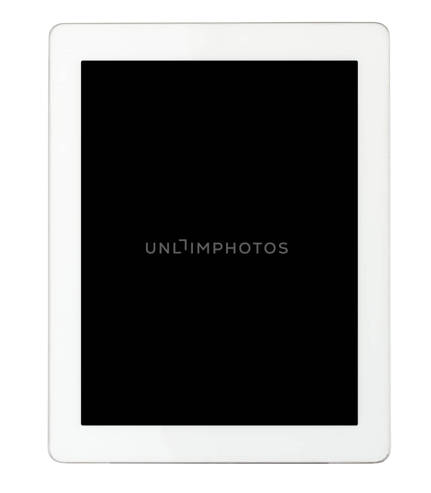 Tablet on white by cherezoff