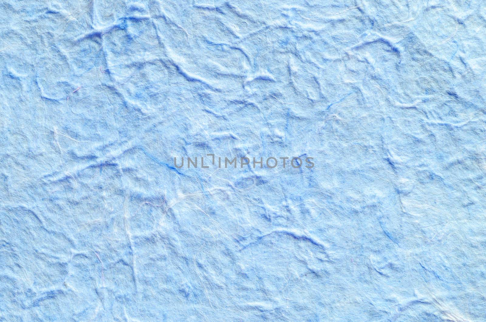 handmade blue paper texture or background. Recycle paper concept.