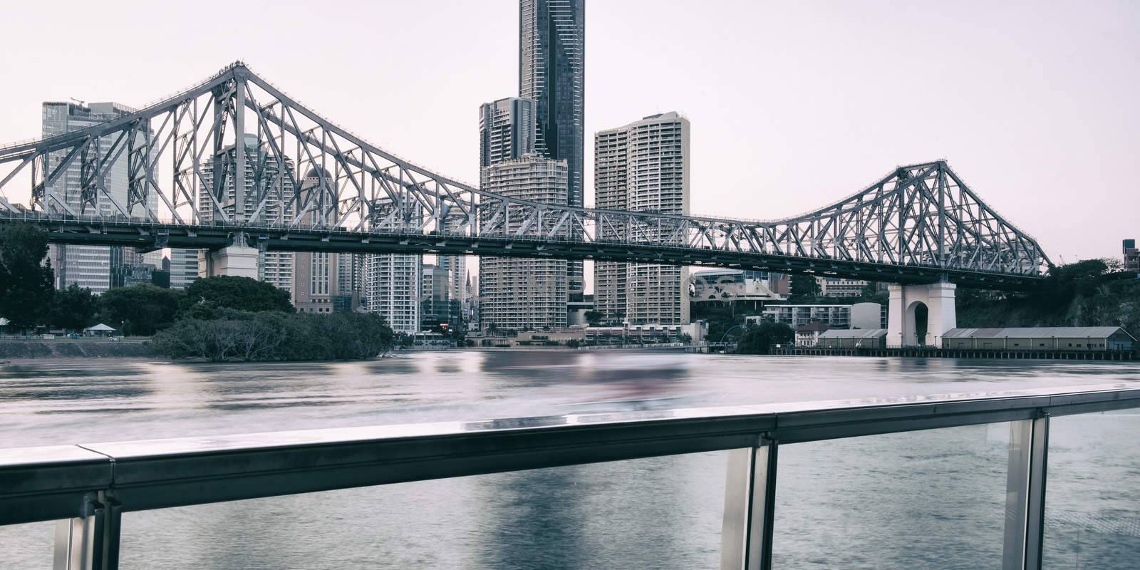 Iconic Story Bridge in the afternoon. Brisbane, Queensland, Australia