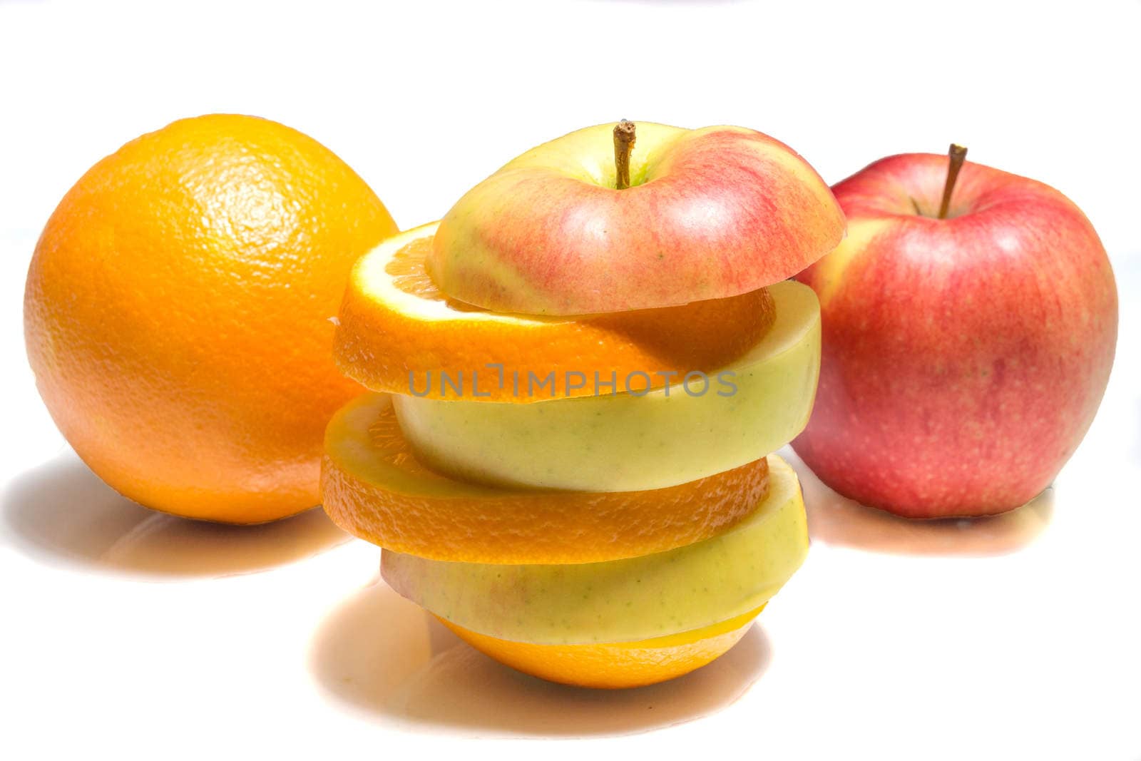 fruits on white background by AlexBush