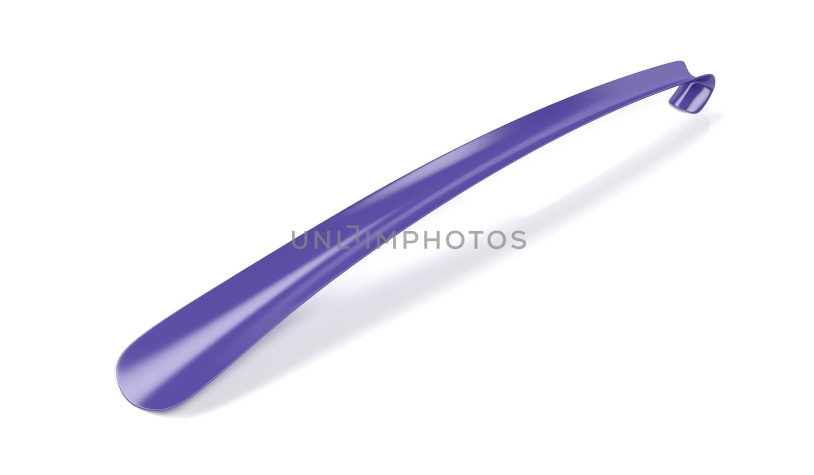 Shoehorn on white shiny background