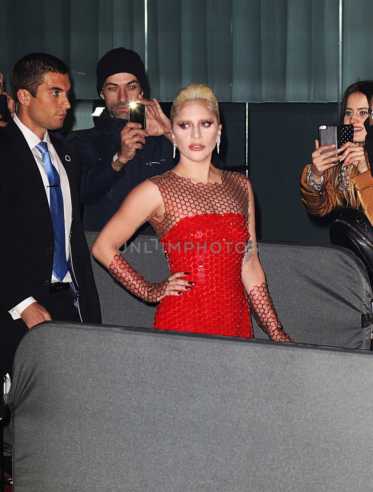 UK, London: Lady Gaga arrives at the British Fashion Awards at the London Coliseum in London, UK on November 23, 2015.