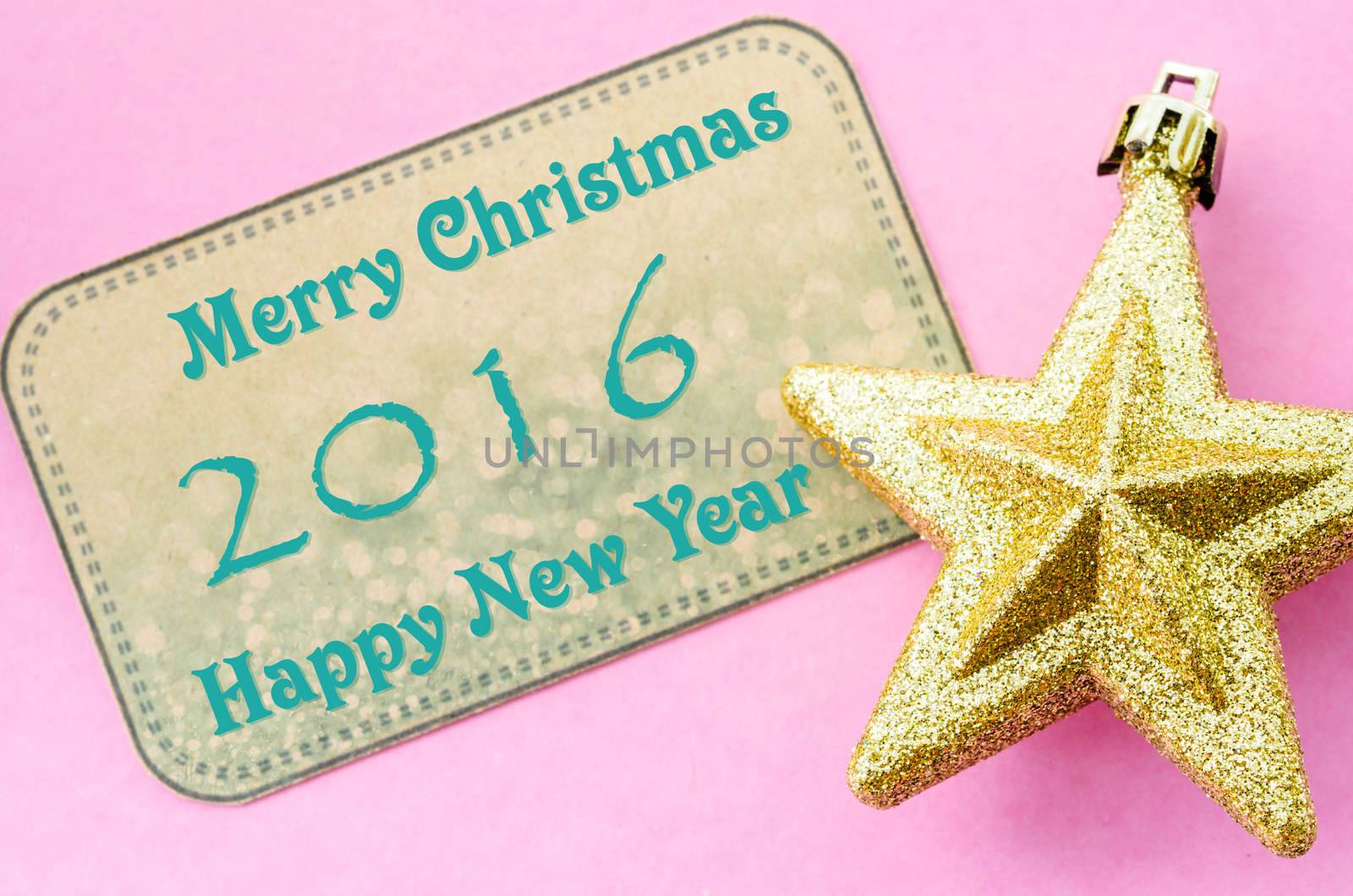 merry christmas & happy new year card 2016