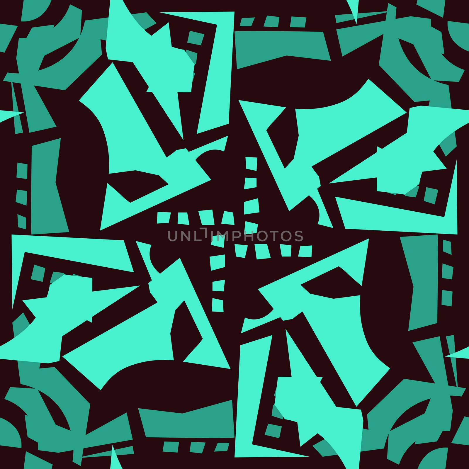 Abstract Leaves in Seamless Pattern by TheBlackRhino