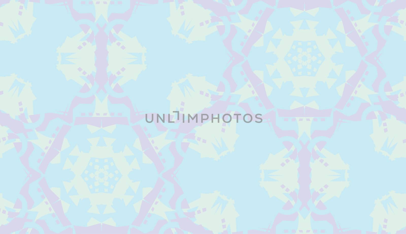 Seamless blue and purple doily background pattern