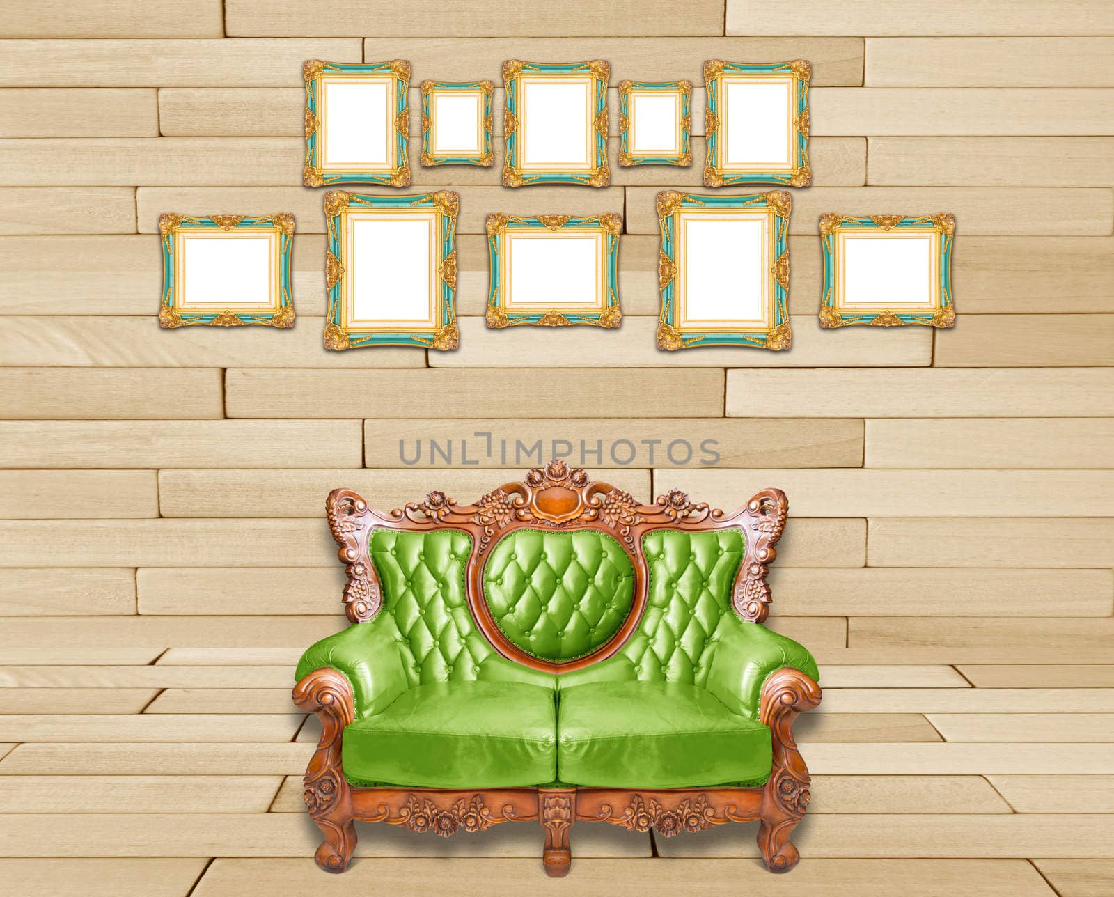 Luxurious armchair and vintage frame by Gamjai