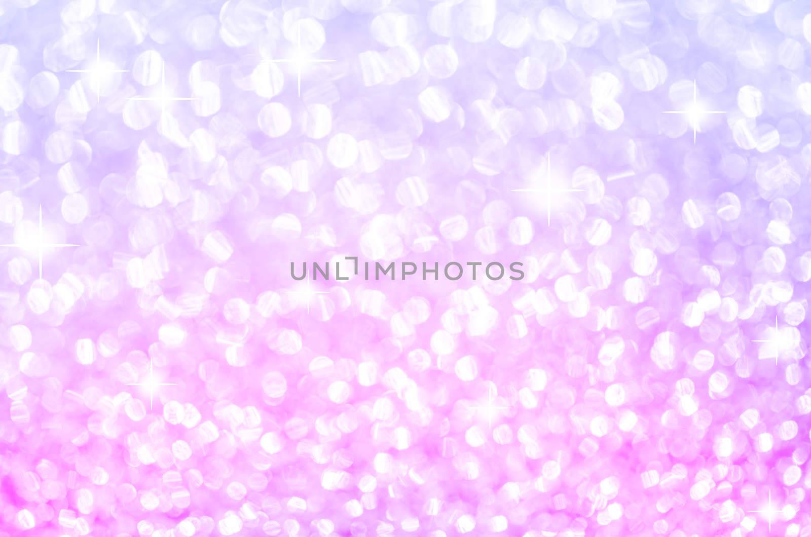Lights on pink with star bokeh background. by Gamjai