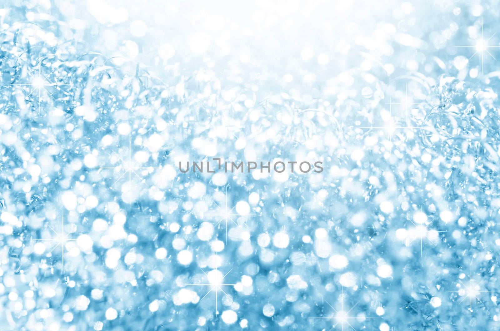 Lights on blue with star bokeh. by Gamjai