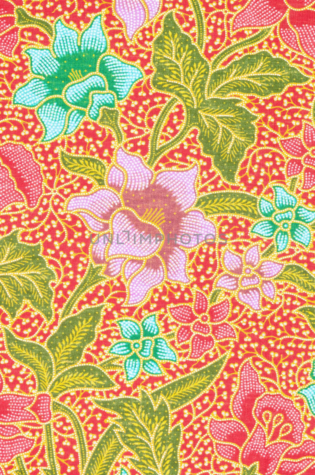 Background of Thai style fabric. by Gamjai