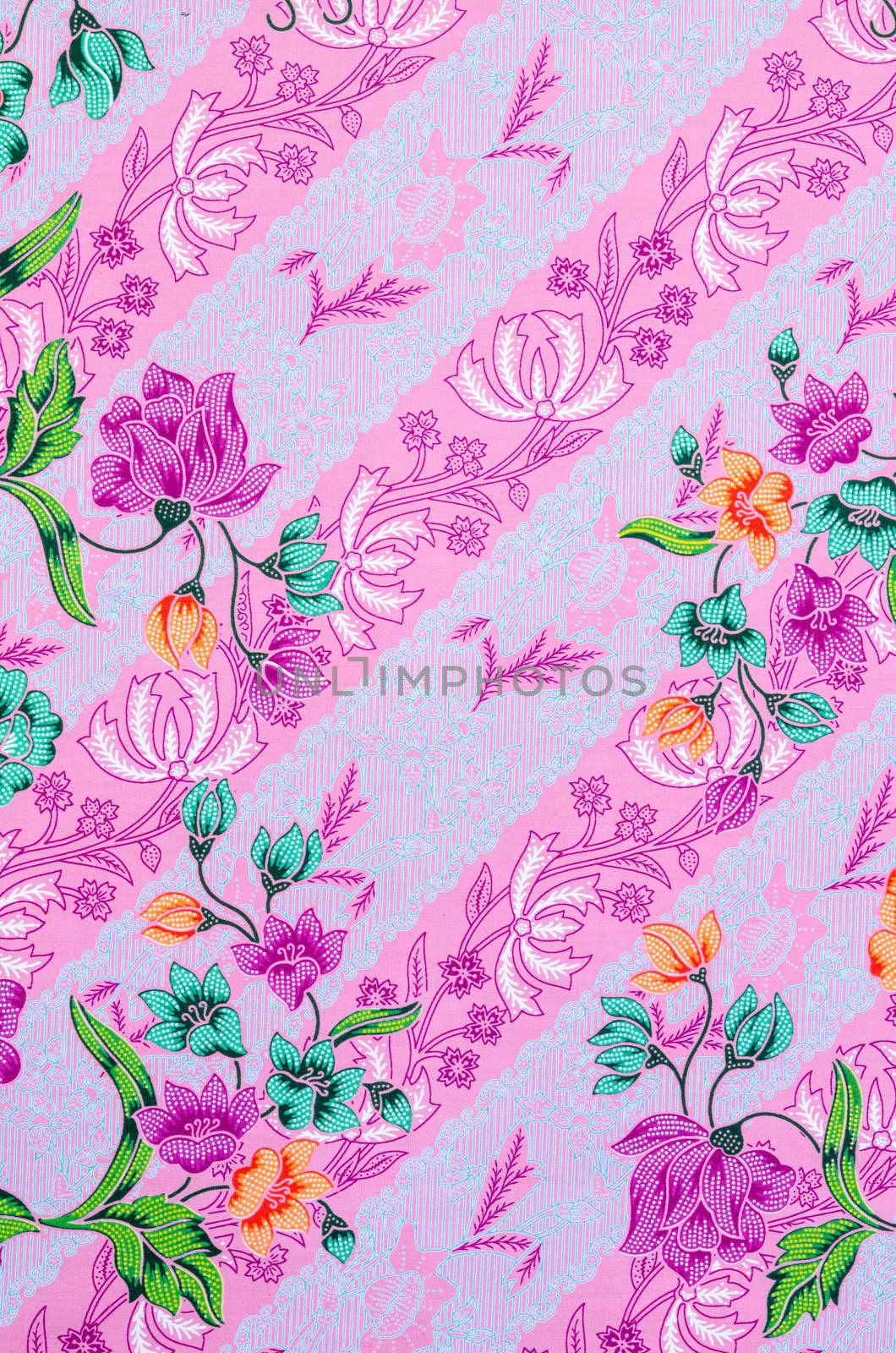 pink batik pattern by Gamjai