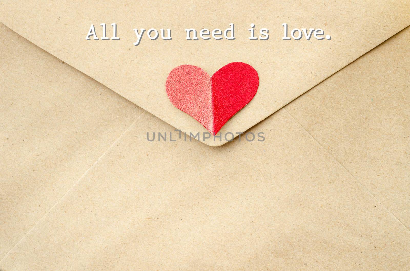 All you need is love on the love letter. by Gamjai