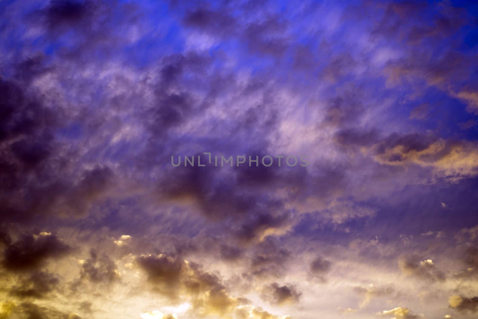 beautiful dark multi coloured sky by morrbyte