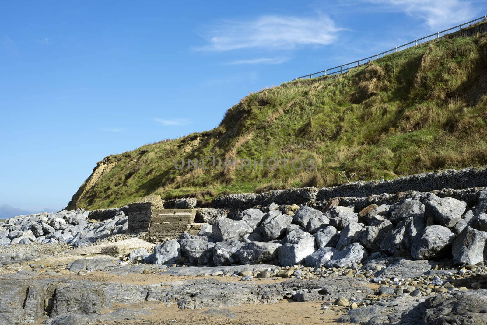 beautiful dunes and wave breakers at ballybunion beach in ireland