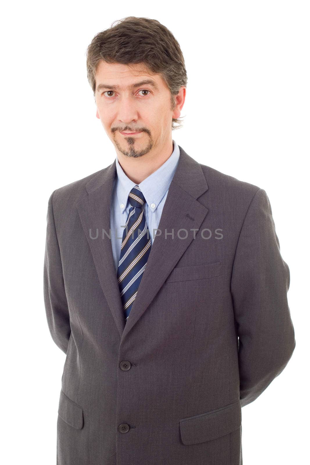 young business man portrait isolated on white