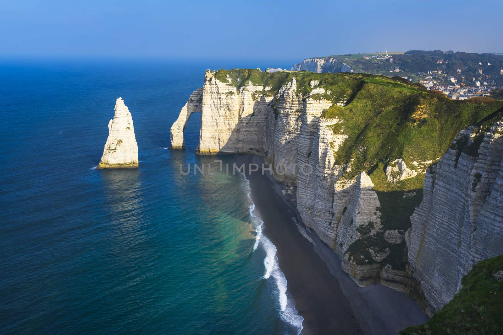 Falaise d'Amont cliff at Etretat, Normandy, France