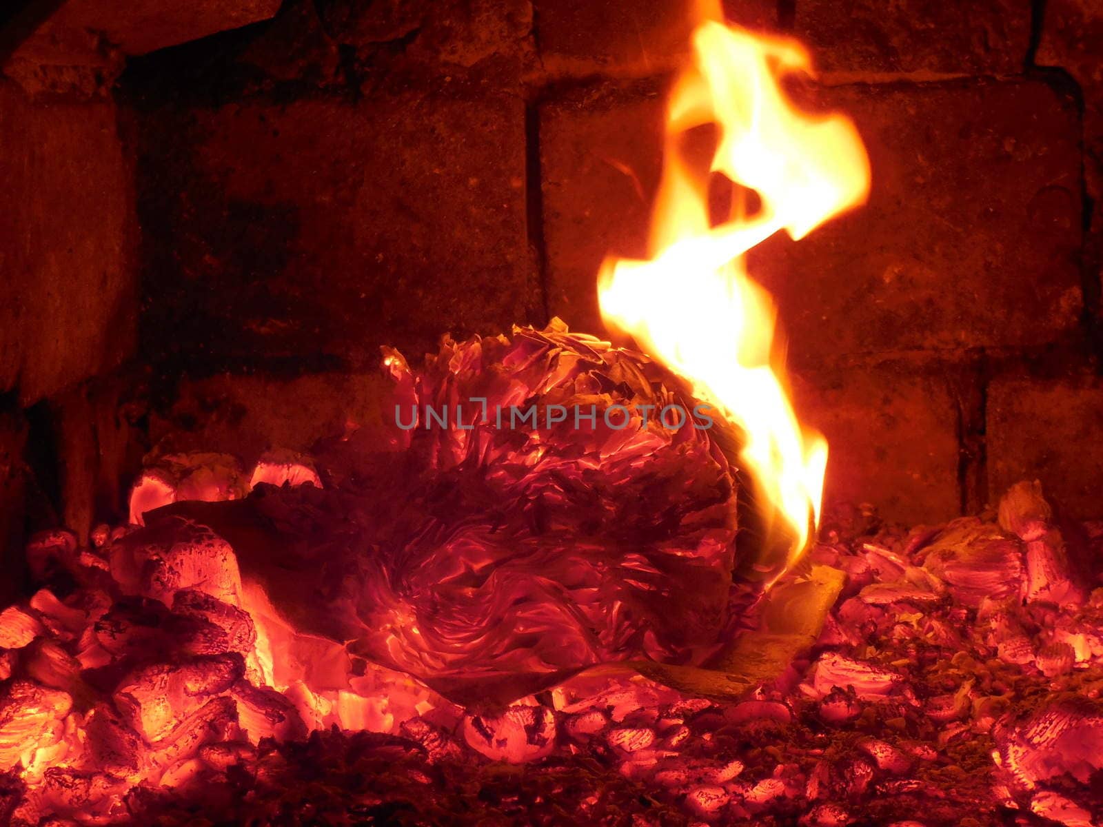 the burning of the diary in the Russian stove, February, Karelia, 2015. by olga_ovchinnikova