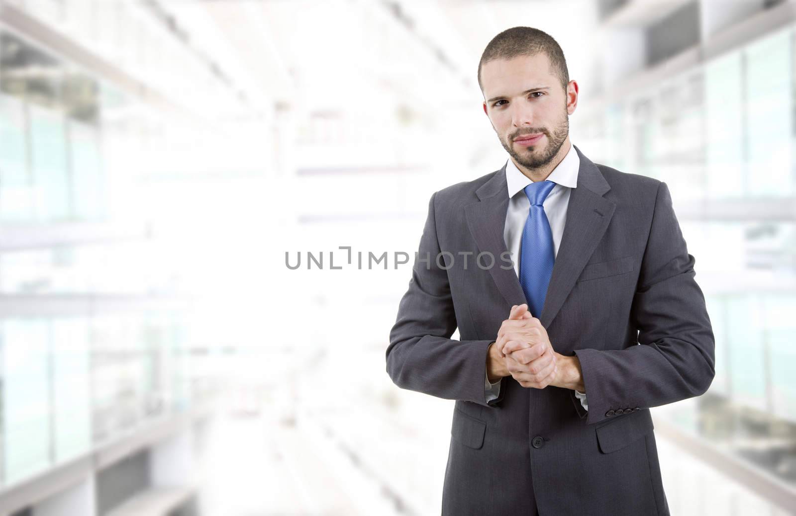 young business man portrait at the office building