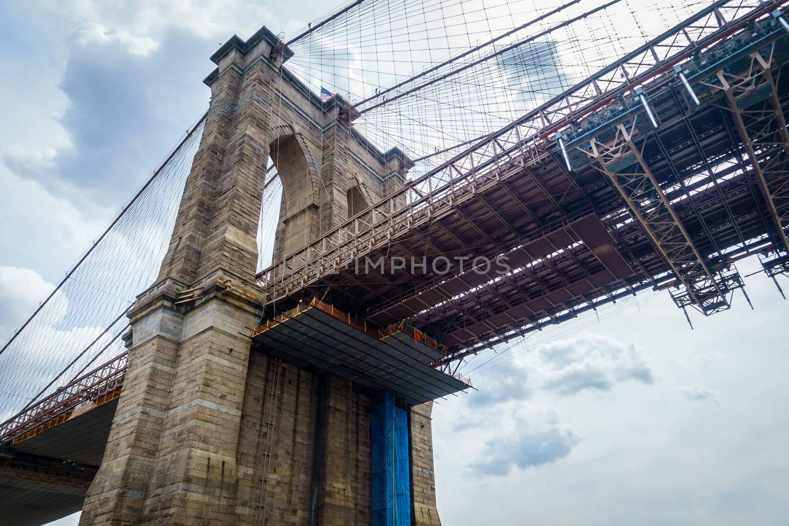 Brooklyn bridge in New York City, USA