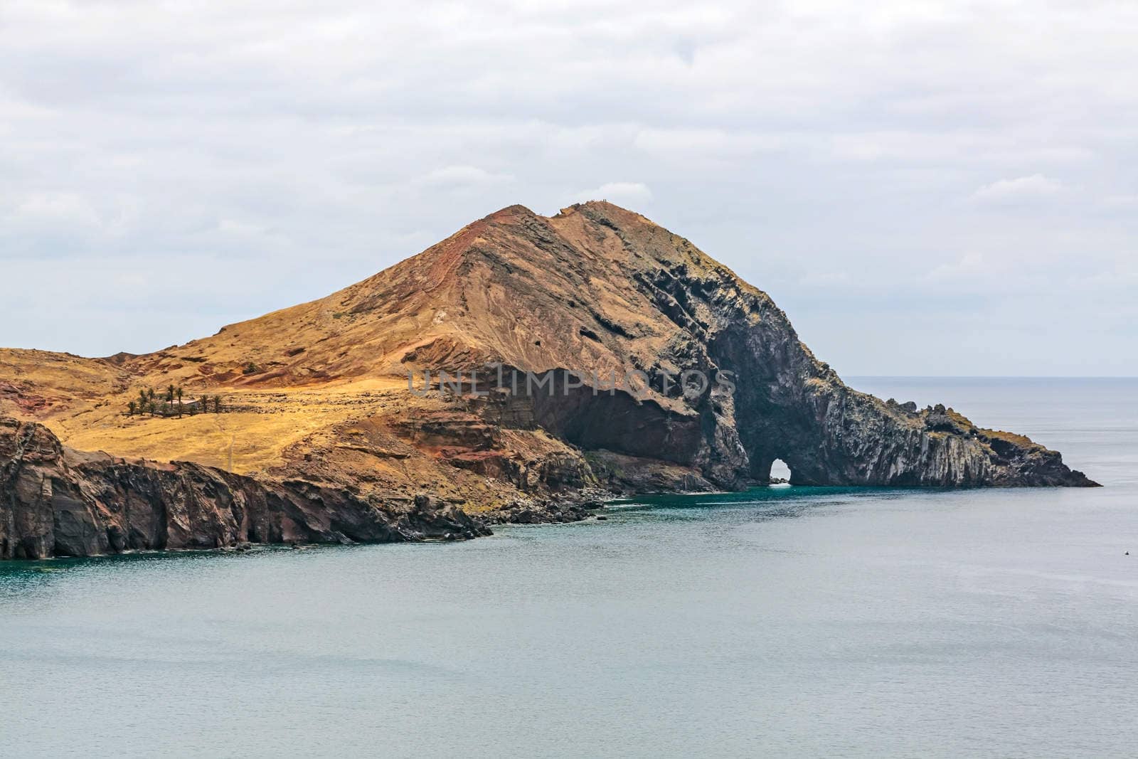 View of rock gate Ponta do Furado - near the most easterly point on Madeira