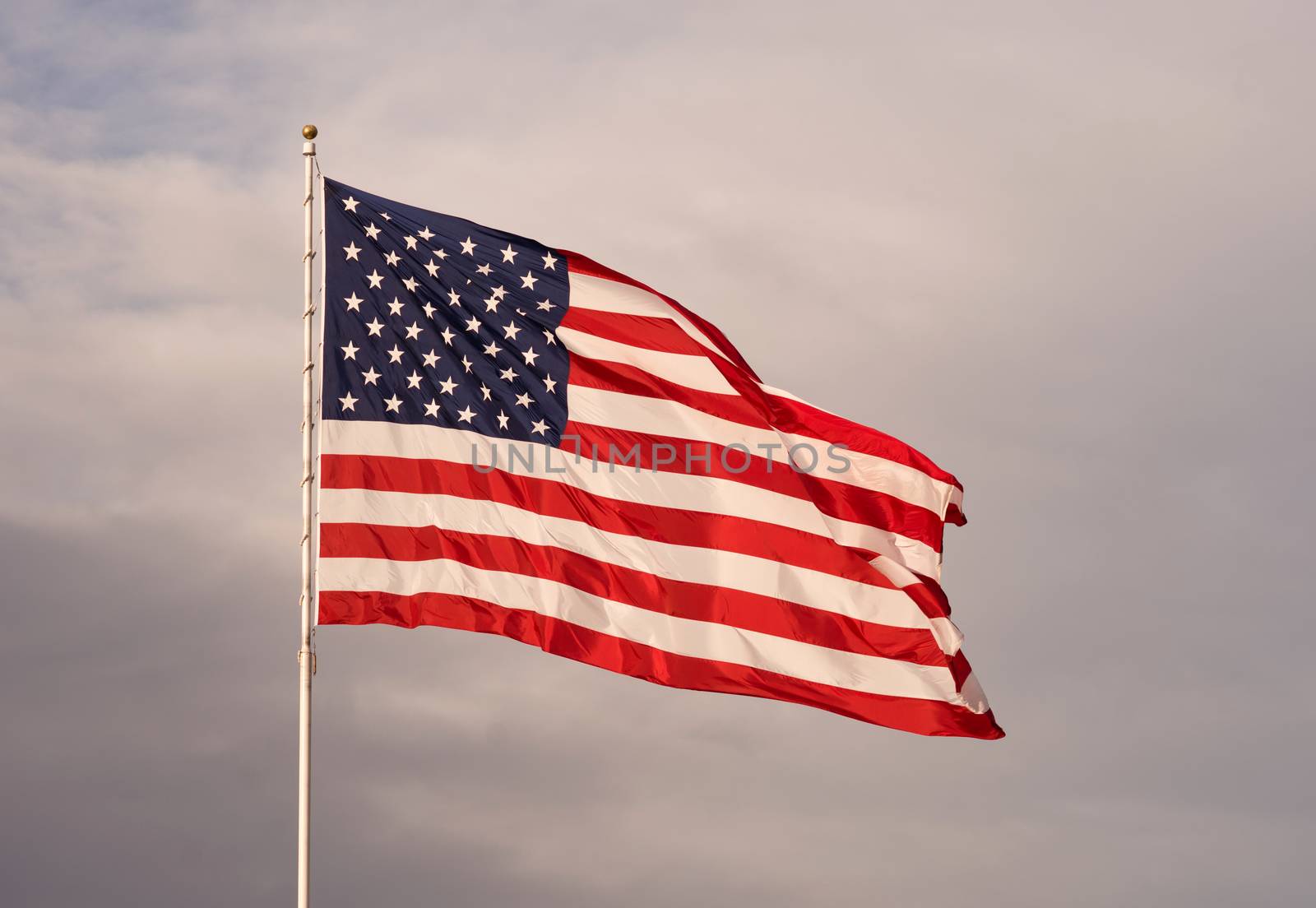 Wind Waving Bright Patriotic American Flag Stars and Stripes by ChrisBoswell