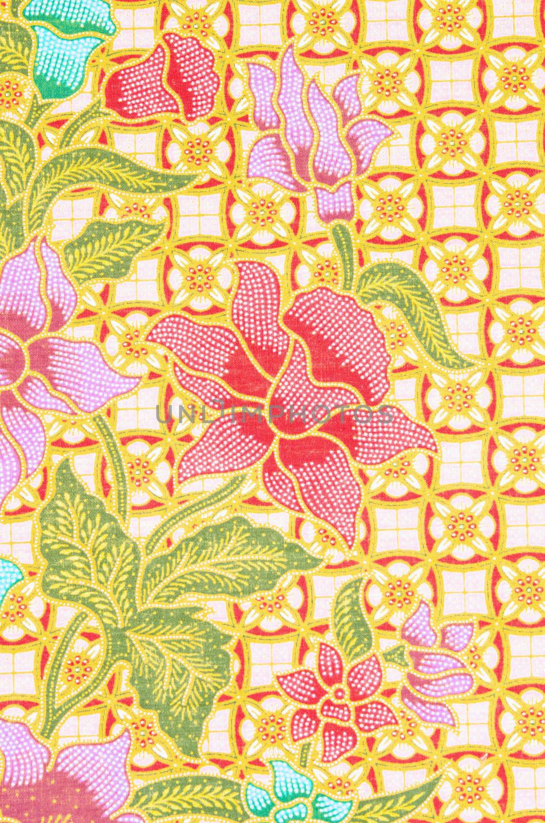 Beautiful pink batik patterns by Gamjai