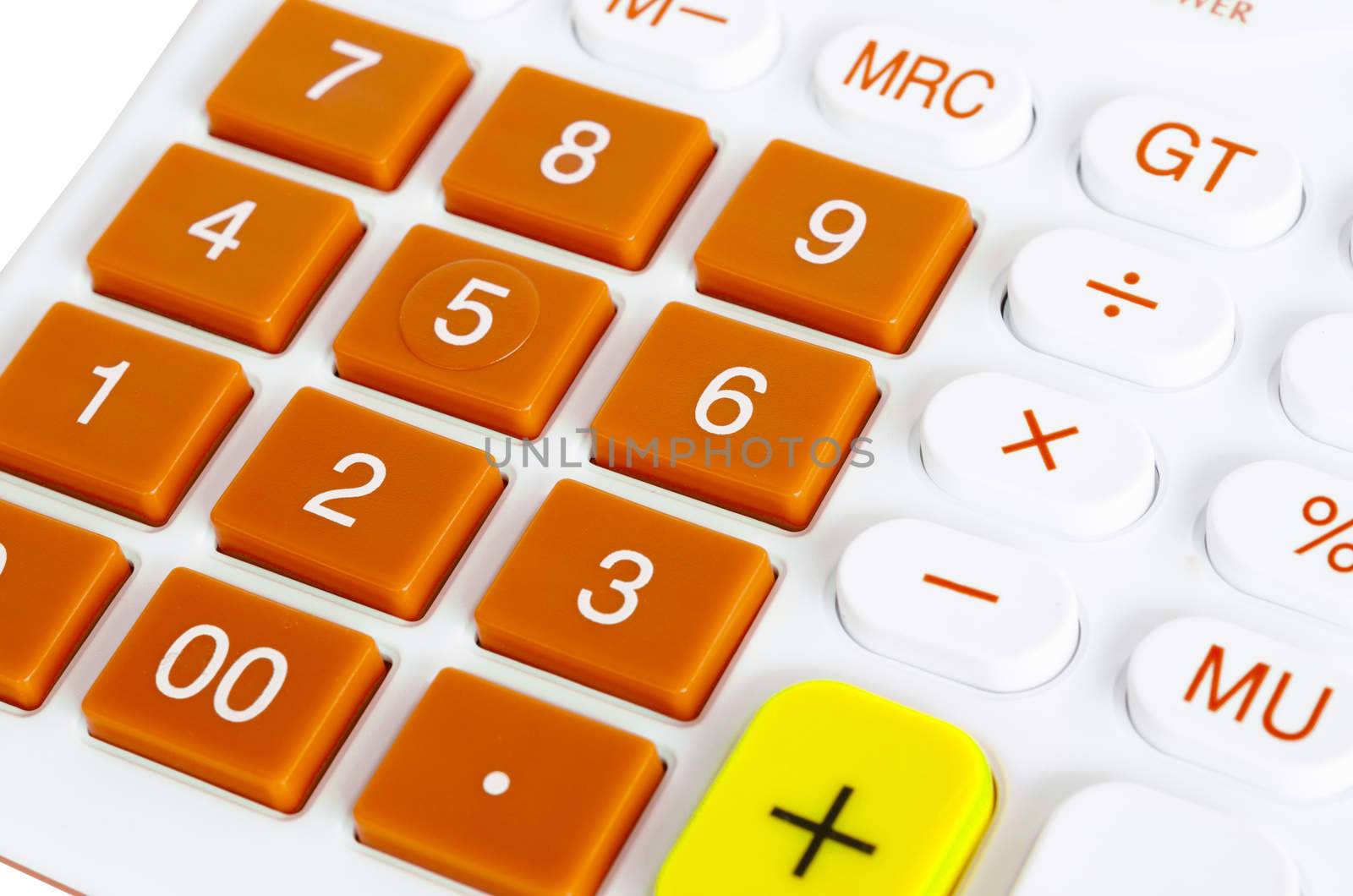 Calculator Keyboard macro close Up shot
