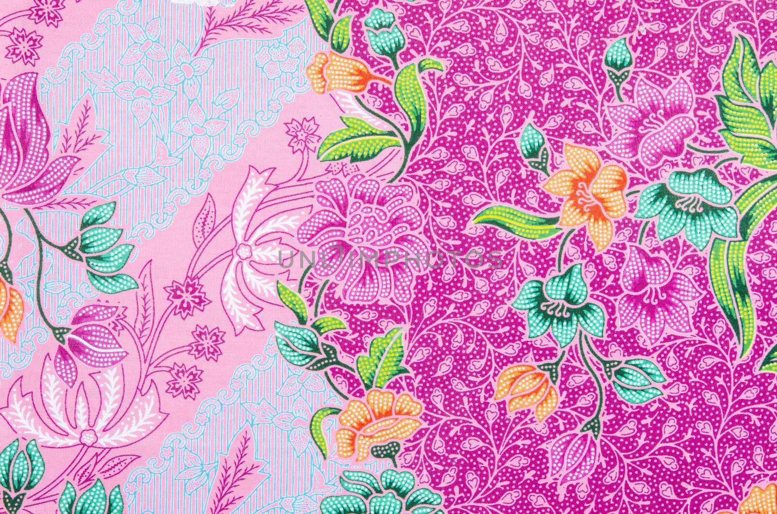 Fabric Batik pattern design in Thailand