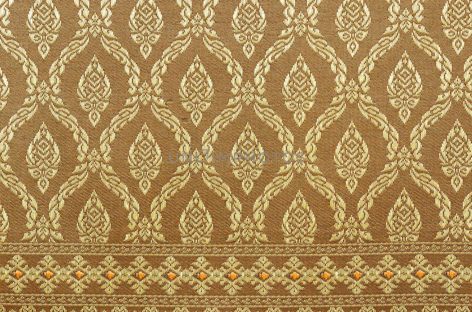Thai art wall pattern for background by Gamjai