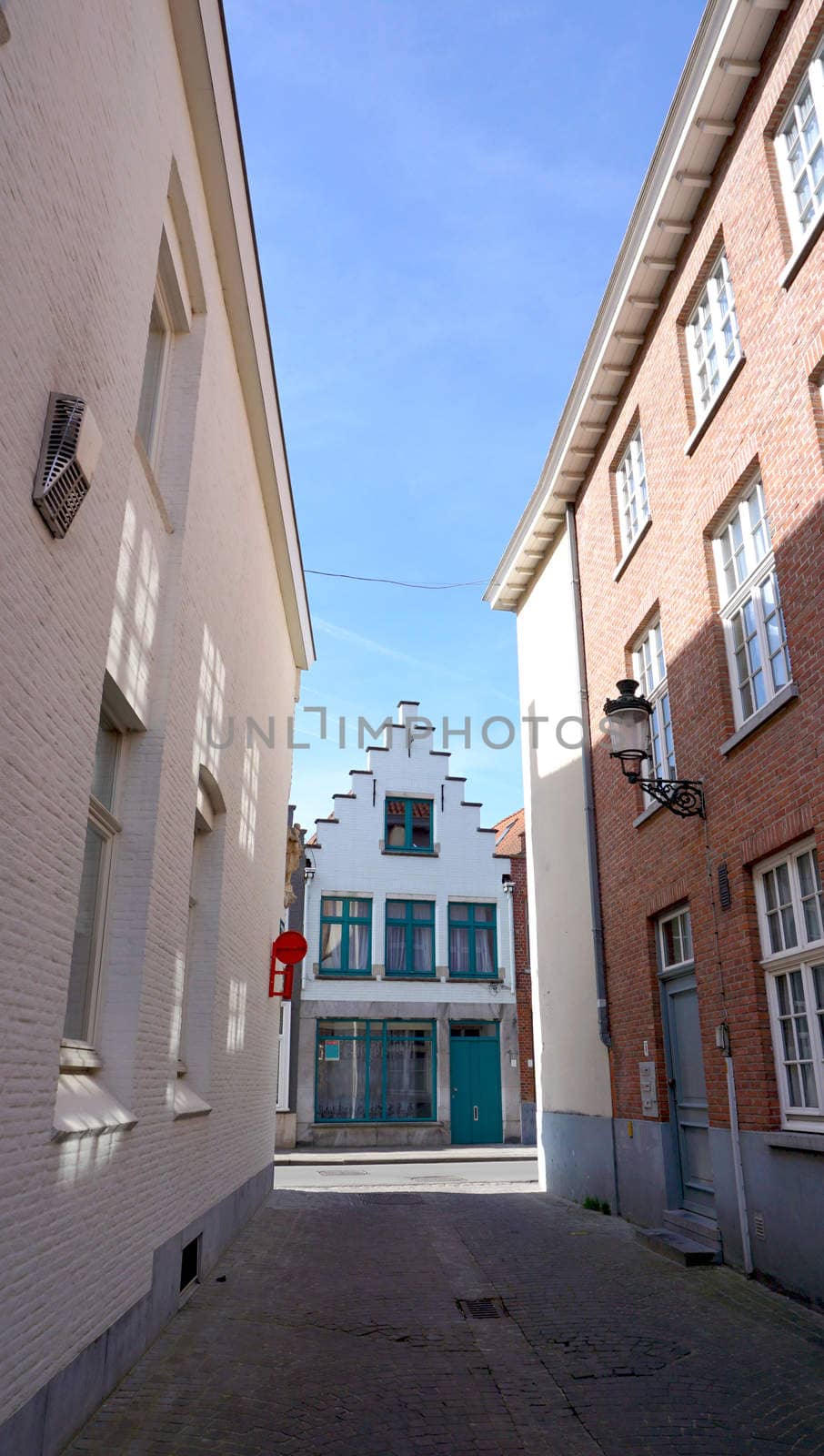 Cityscape of Bruges street in Belgium