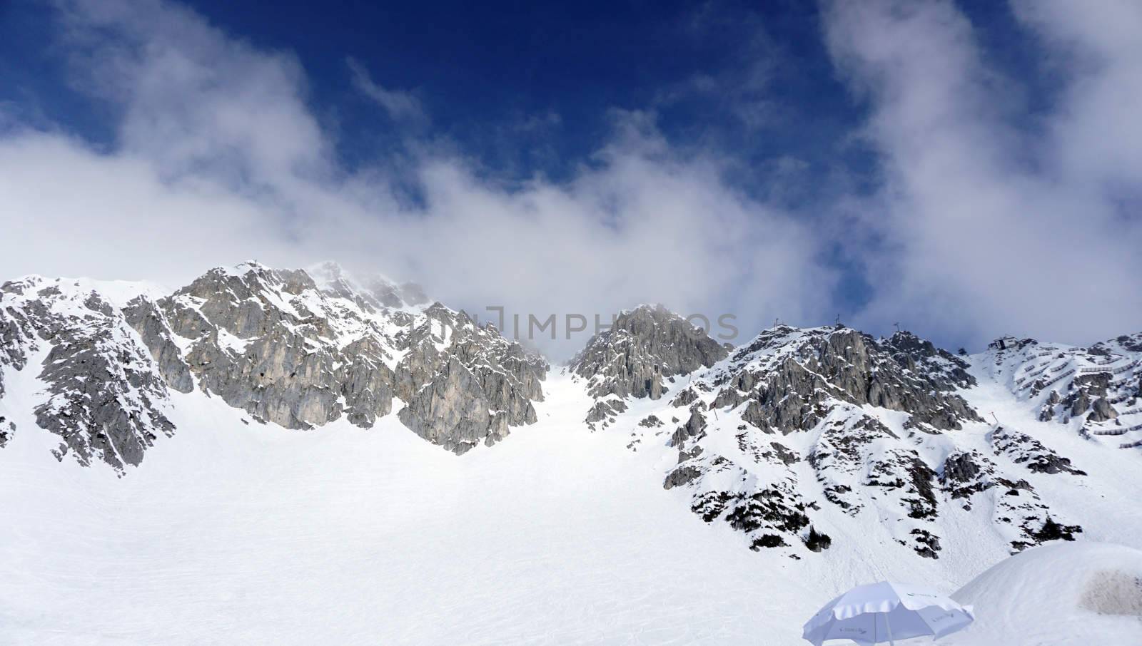 snow mountains for skiing in Innsbruck, Austria