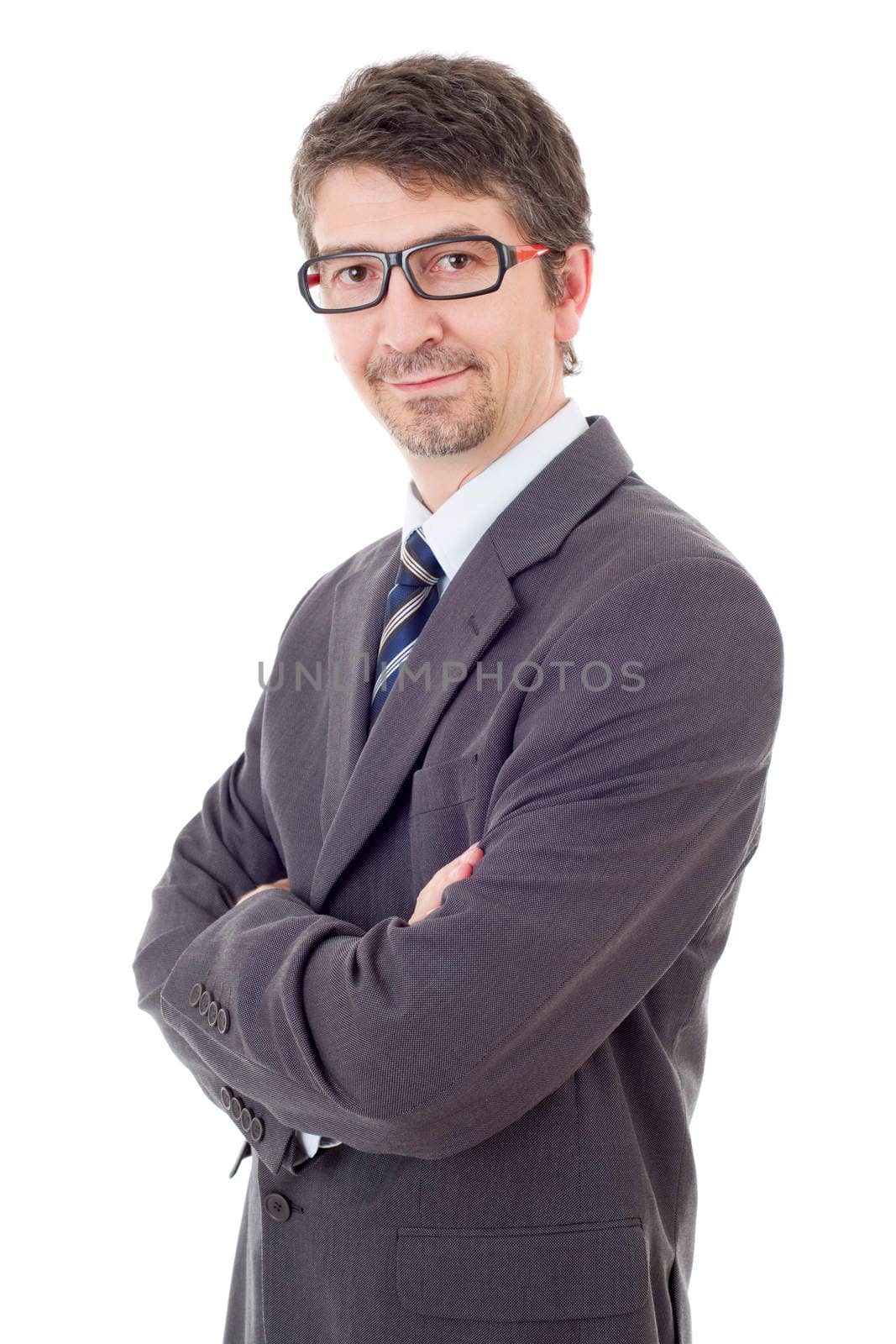 young business man portrait isolated on white