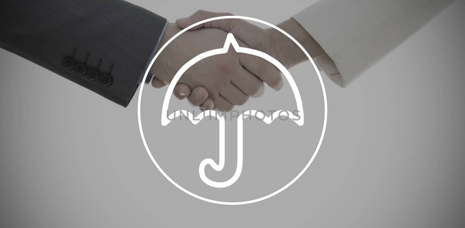 Composite image of shaking hands over eye glasses and diary after business meeting by Wavebreakmedia