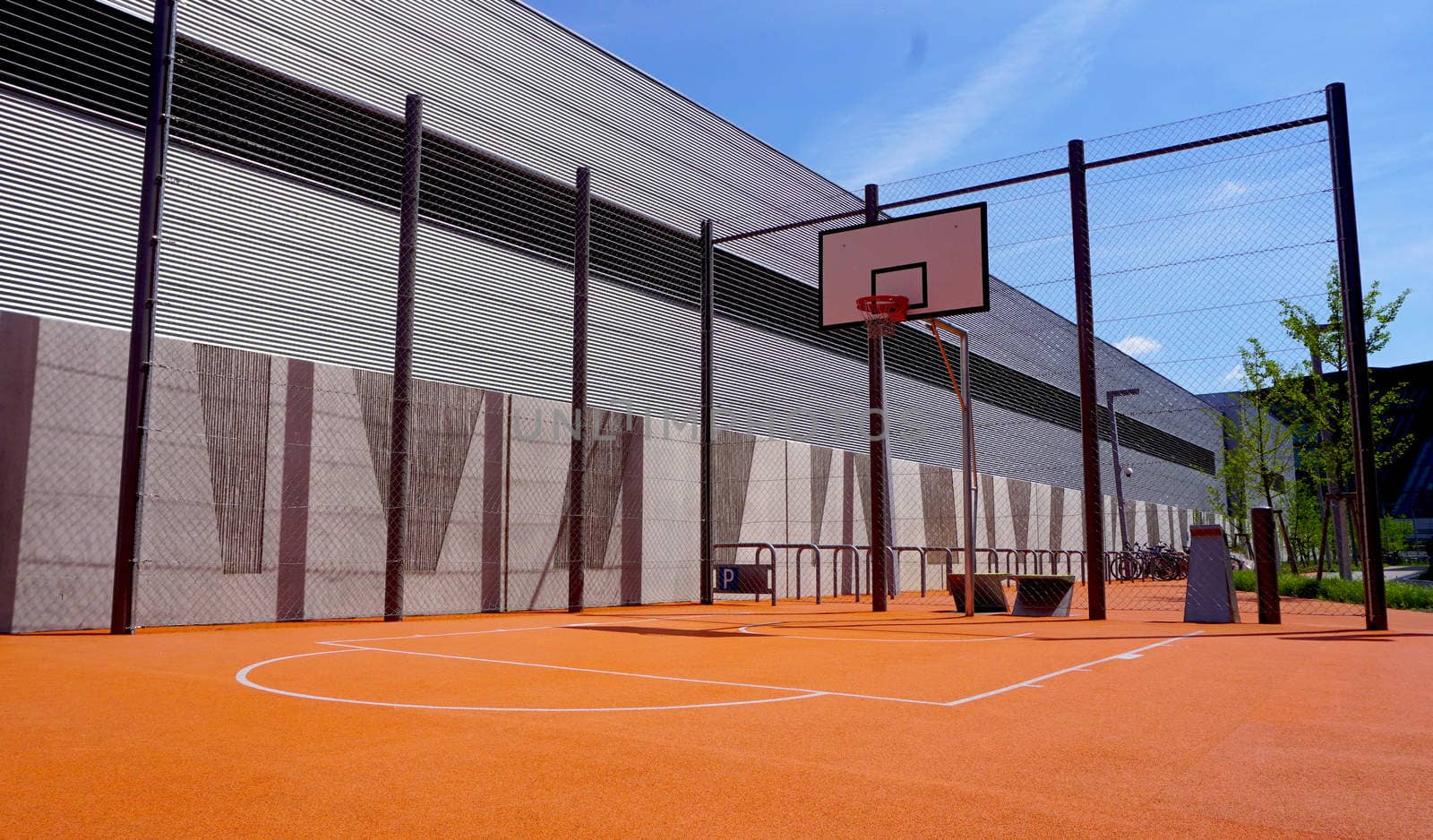 Basketball court outdoor public horizontal