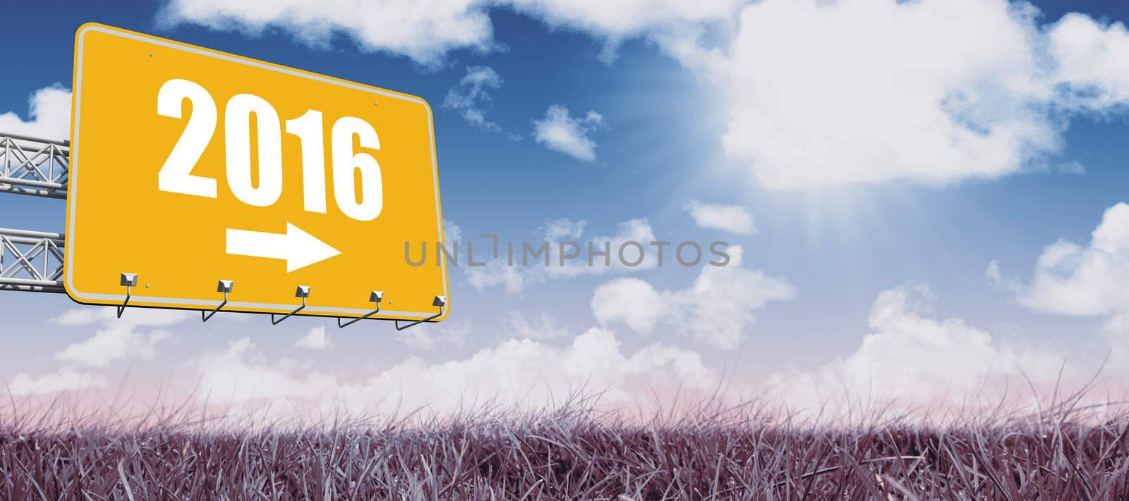 Composite image of yellow billboard by Wavebreakmedia