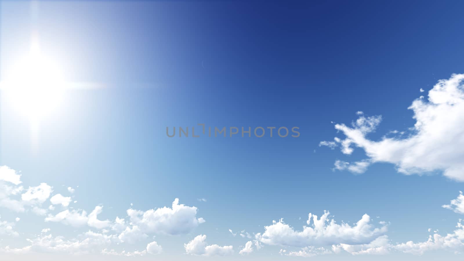 Cloudy blue sky abstract background, 3d illustration, not a phot by teerawit