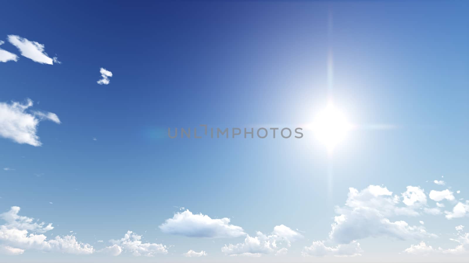 Cloudy blue sky abstract background, 3d illustration, not a phot by teerawit