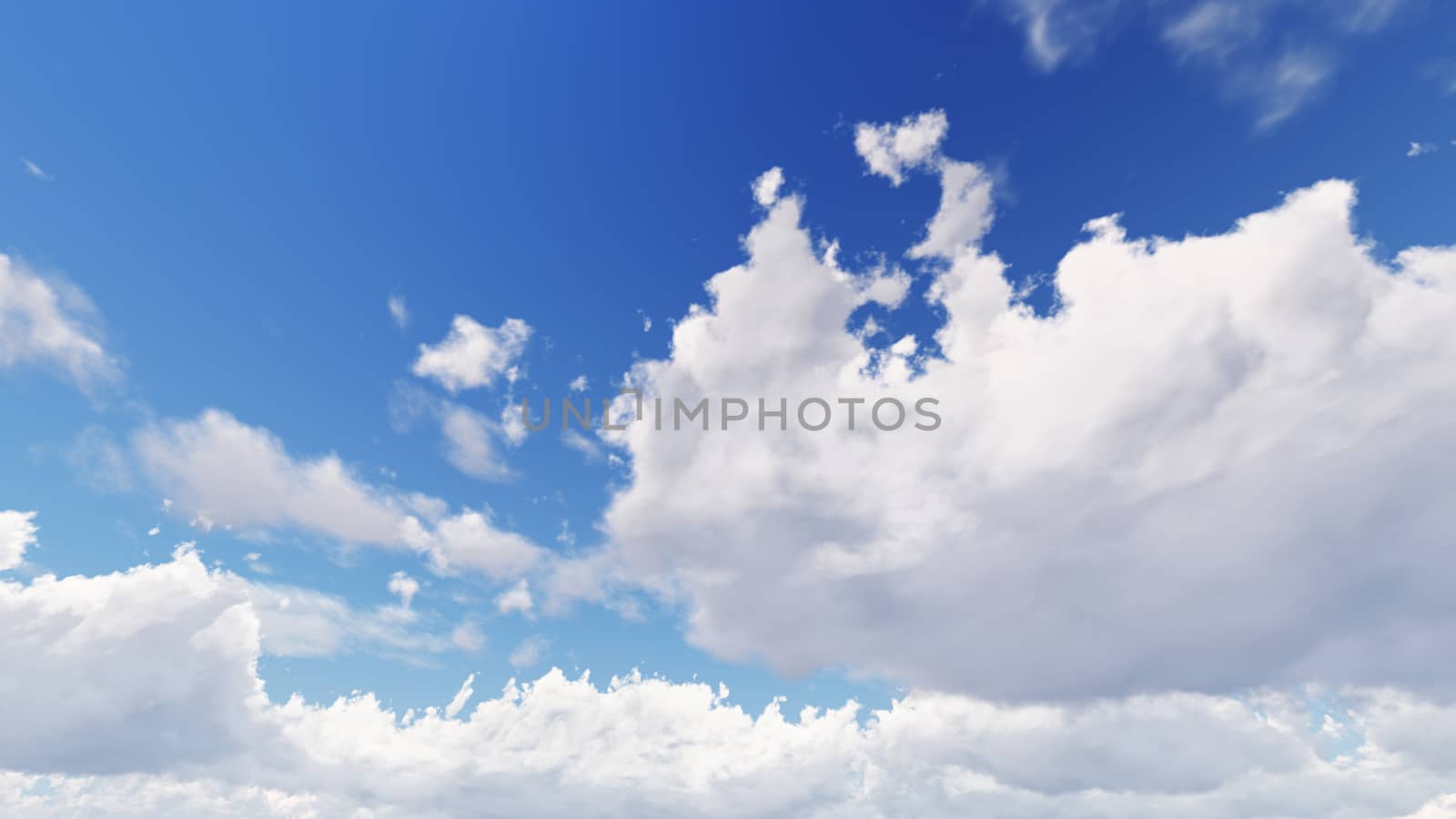 Cloudy blue sky abstract background, blue sky background with tiny clouds, 3d illustration, not a photograph