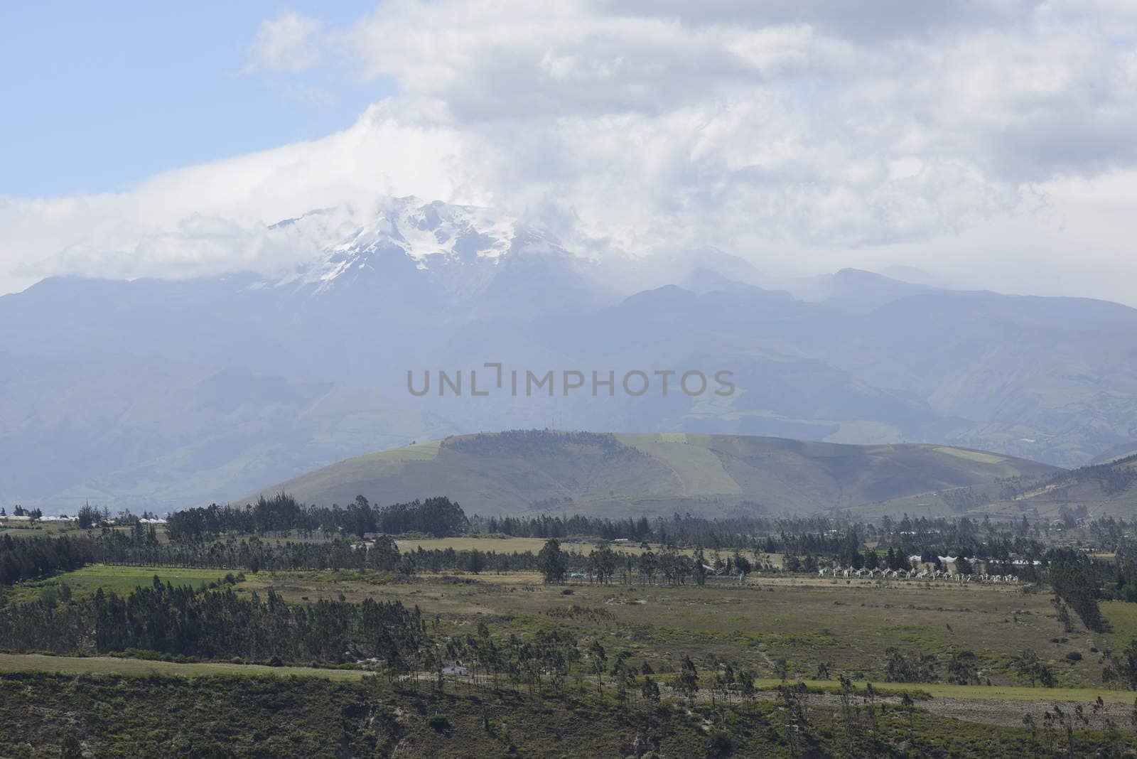 Latin American picturesque mountain view. by kertis