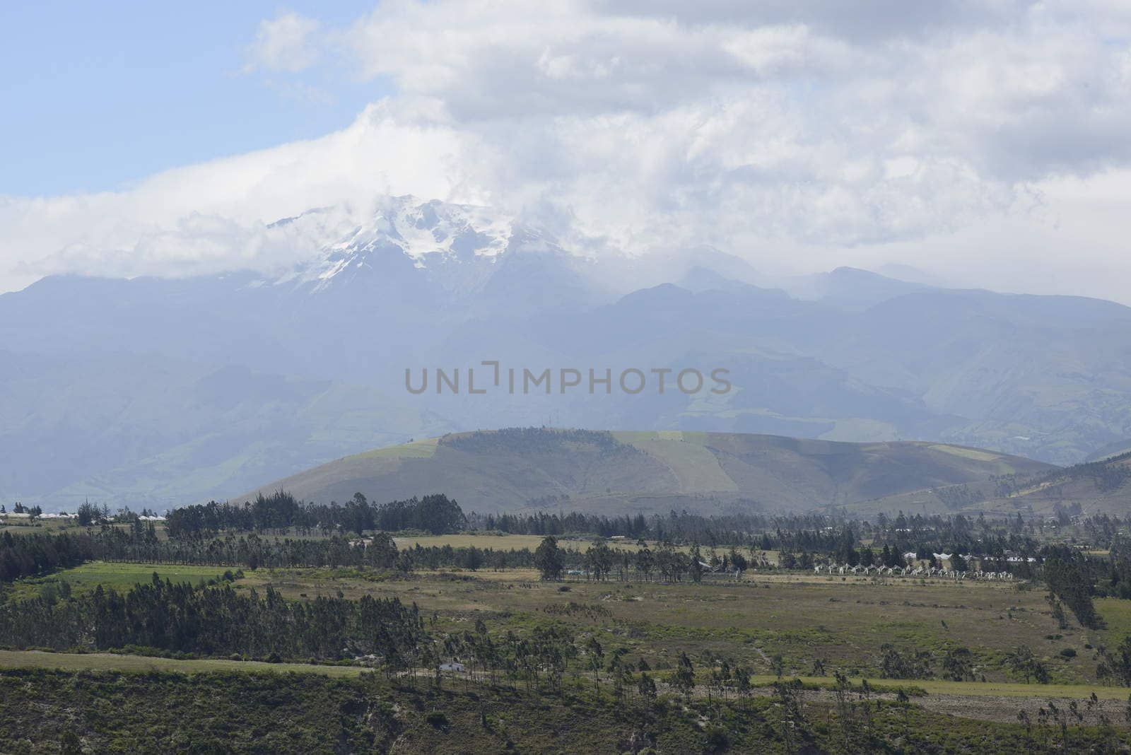 Latin American picturesque mountain view.