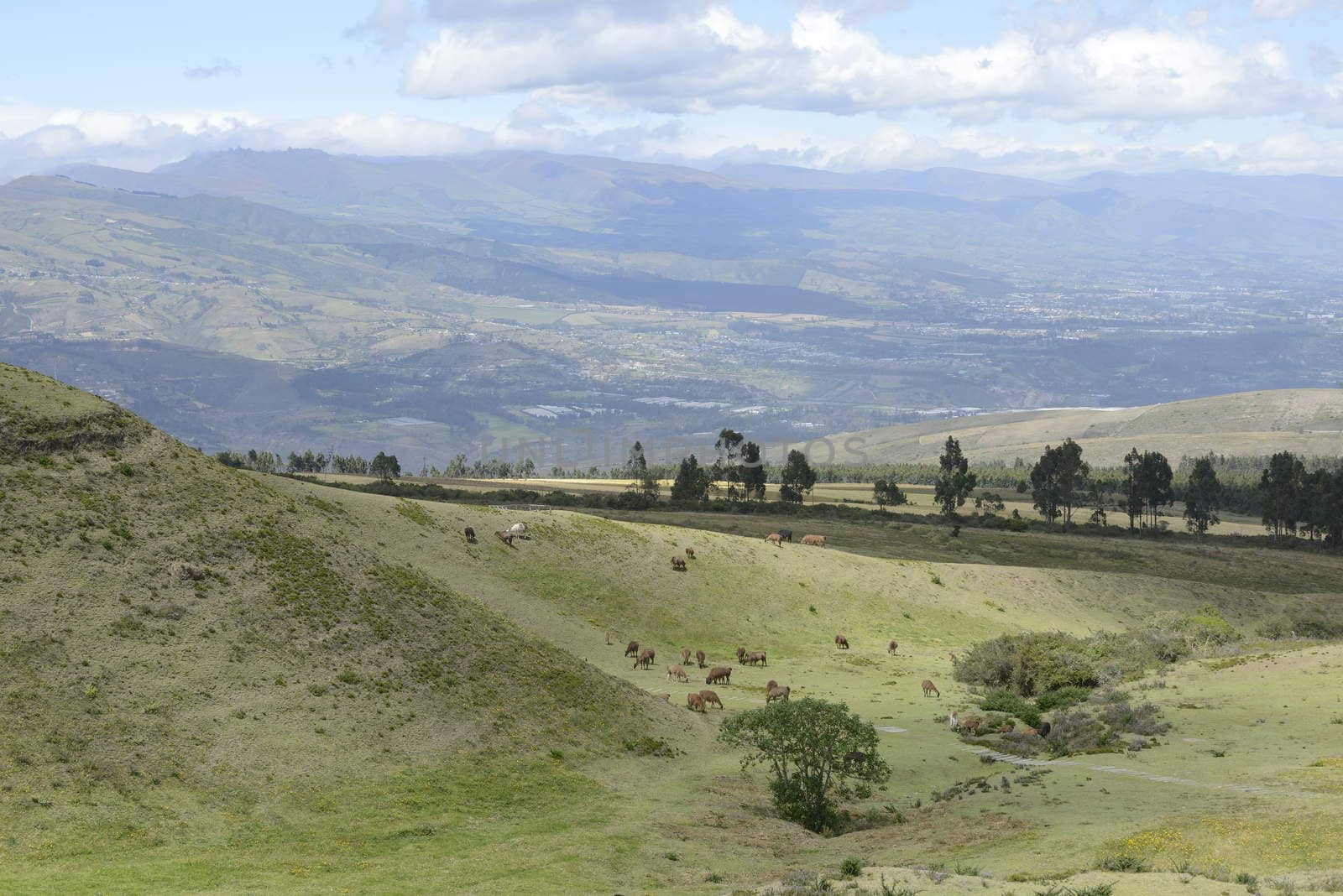 Latin American picturesque mountains view. by kertis