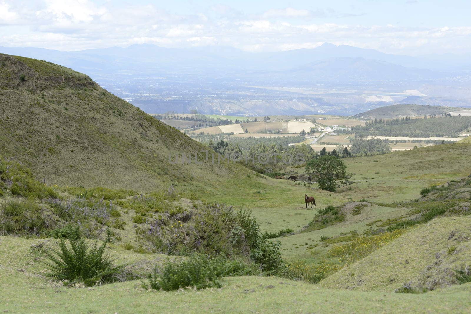 Latin American picturesque mountains view. by kertis