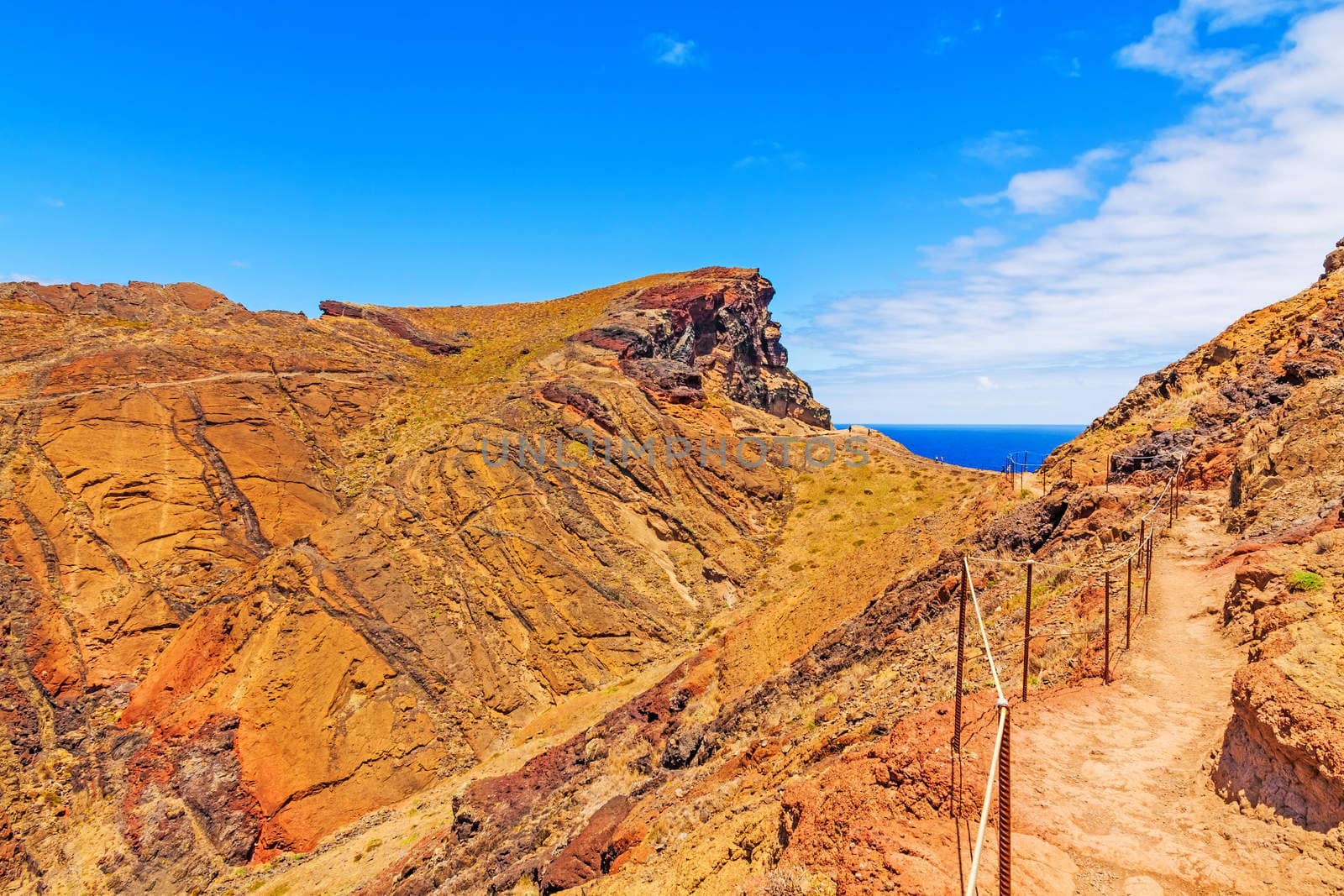 Mountainous landscape - peninsula Ponta de Sao Lourenco - east of Madeira