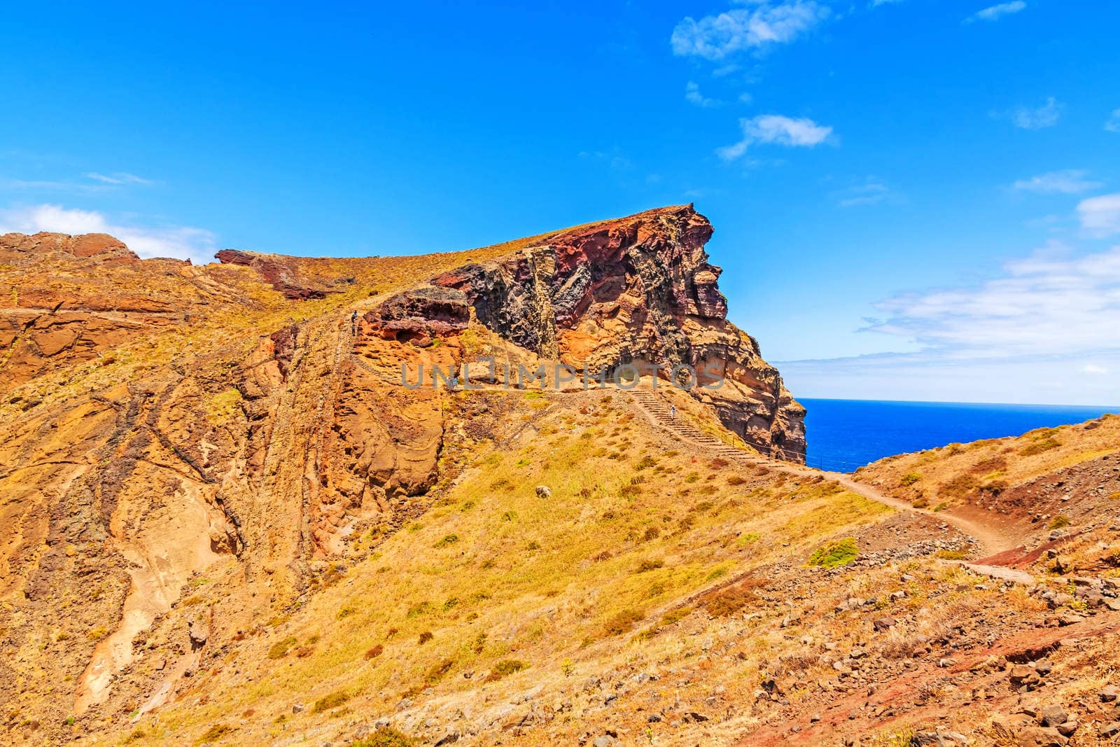 Mountainous landscape - peninsula Ponta de Sao Lourenco - east of Madeira