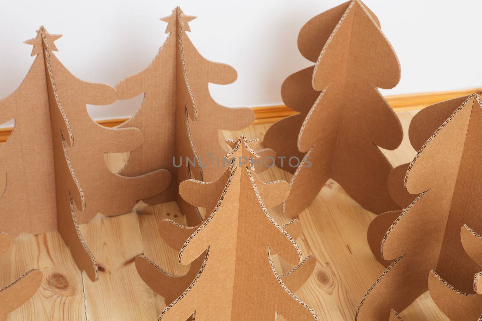 Christmas Tree Made Of Cardboard. Unique Trees. New Year